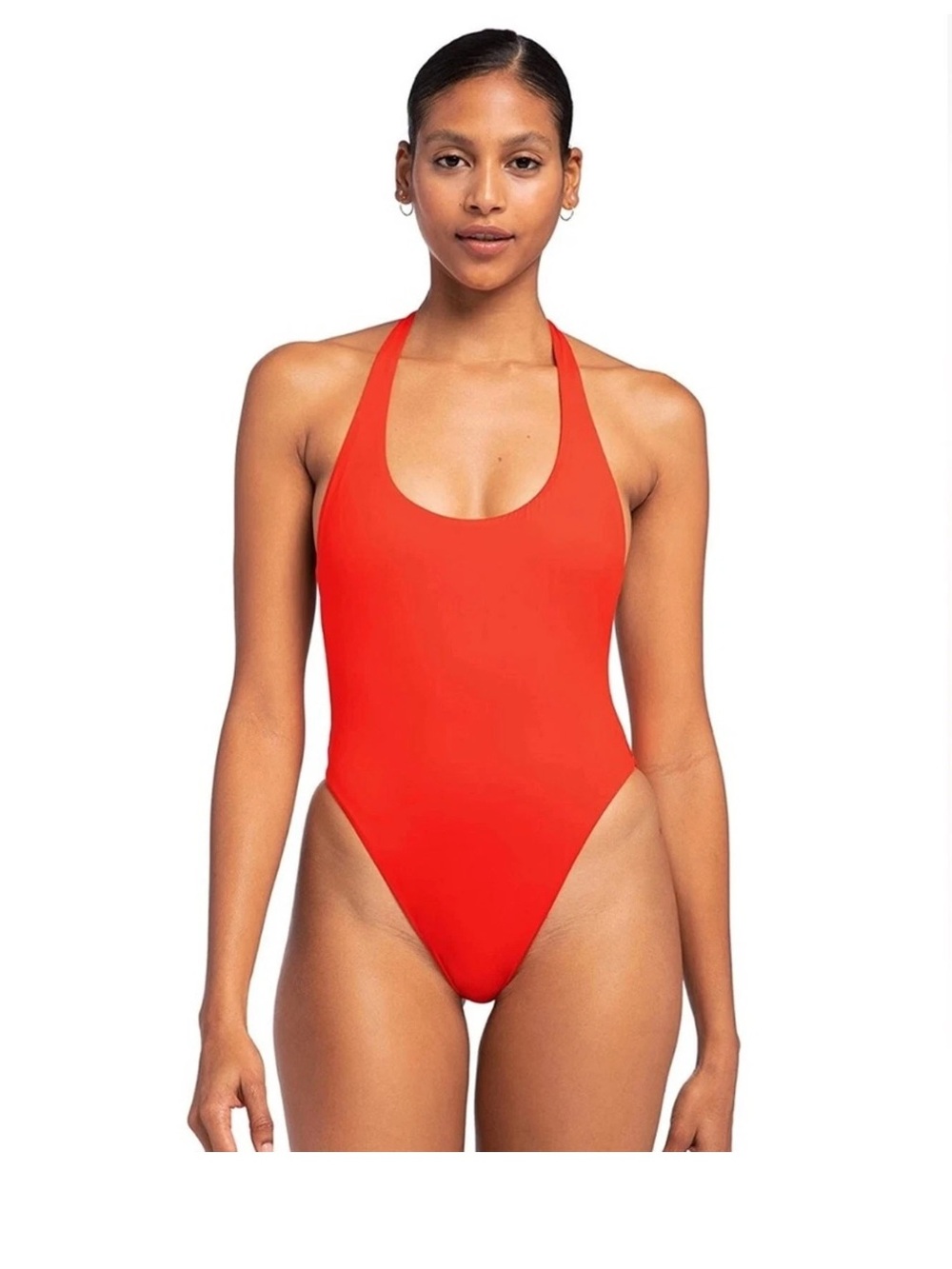 Vitamin A Red Low Back One Piece Swimsuit Made in USA NWT
